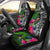 Pohnpei Car Seat Covers - Turtle Plumeria Banana Leaf Universal Fit Black - Polynesian Pride