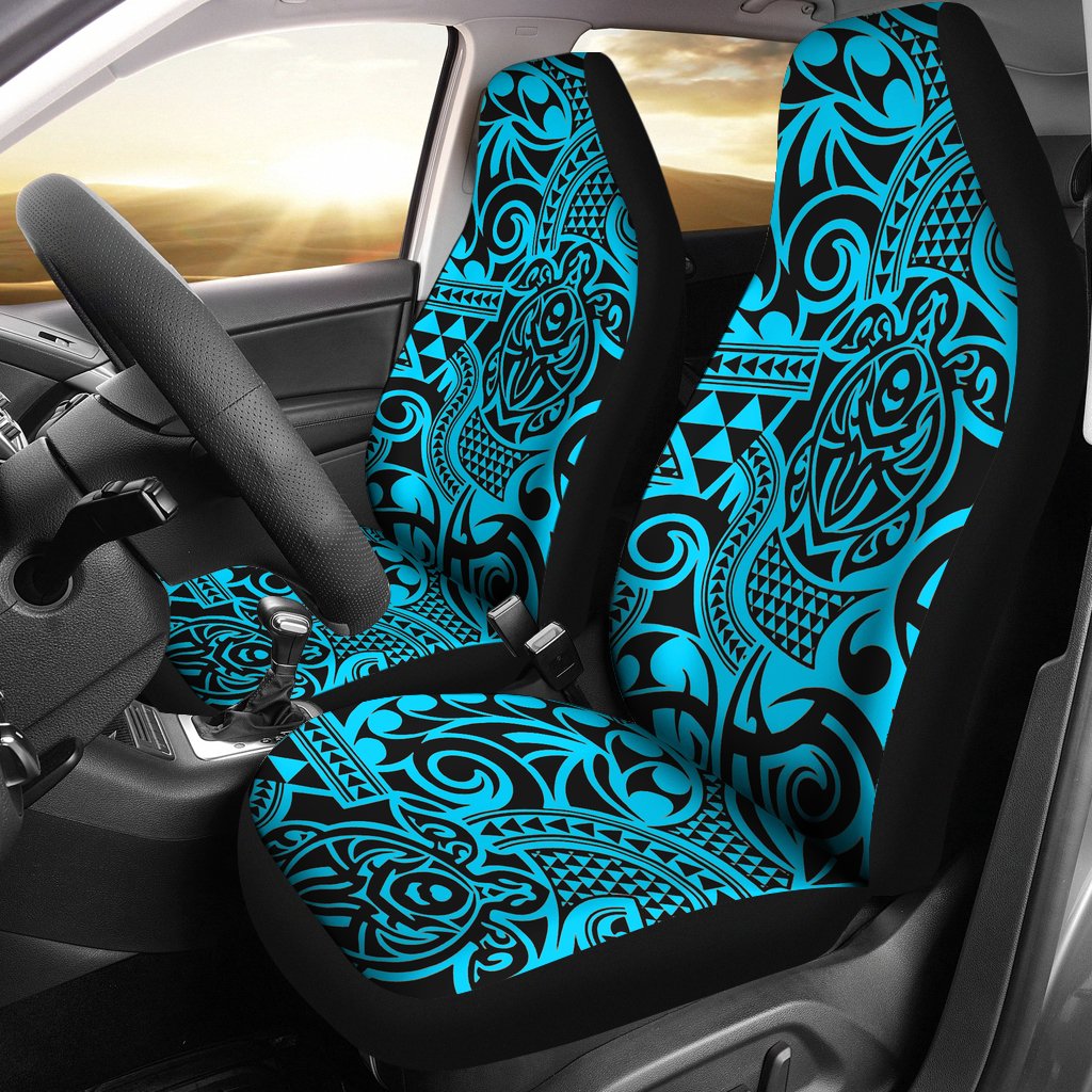 Polynesian Car Seat Cover - Polynesian Tattoo 50 Universal Fit Blue - Polynesian Pride