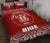 Niue Quilt Bed Set - Niue Coat Of Arms Polynesian Tattoo Fog Red Style - Polynesian Pride