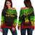 New Caledonia Polynesian Chief Custom Personalised Women's Off Shoulder Sweater - Reggae Version Art - Polynesian Pride