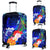 Guam Luggage Covers - Humpback Whale with Tropical Flowers (Blue) - Polynesian Pride