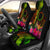 Cook Islands Polynesian Personalised Car Seat Covers - Hibiscus and Banana Leaves Universal Fit Reggae - Polynesian Pride