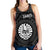 Tahiti Women's Racerback Tank - Tahiti Seal In Polynesian Tattoo Style (Black) Black - Polynesian Pride