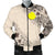 Palau Men's Bomber Jacket - The Beige Hibiscus - Polynesian Pride