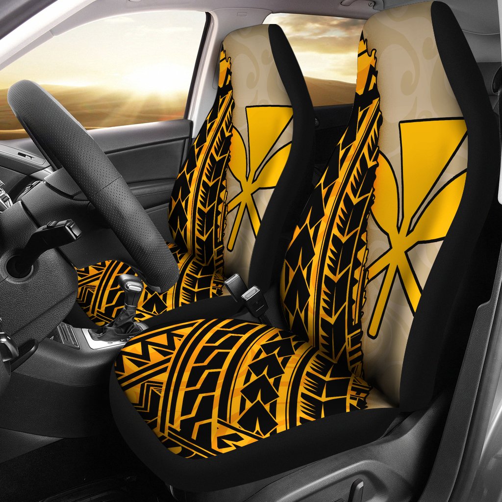 Hawaii Car Seat Covers - Polynesian Wild Style Universal Fit Gold - Polynesian Pride