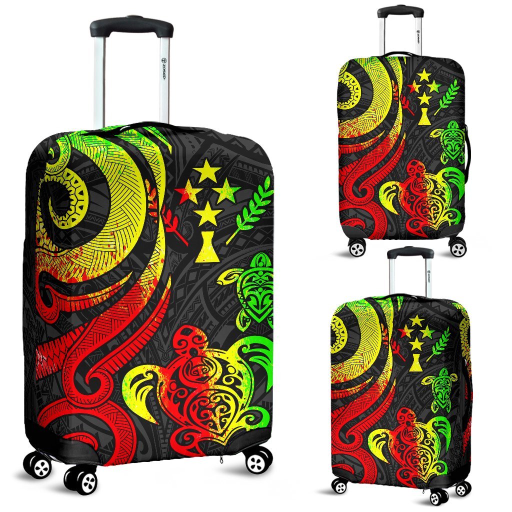 Kosrae Micronesian Luggage Covers - Reggae Tentacle Turtle Reggae - Polynesian Pride