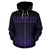 Hawaii Kanaka Polynesian Zipper Hoodie Violet Neon Style - Polynesian Pride