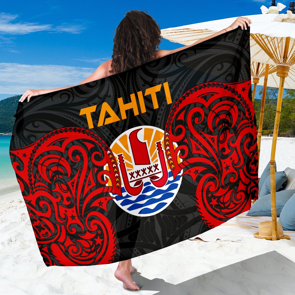 Tahiti Polynesian Sarong - Tahitians Spirit Women One Size Red - Polynesian Pride