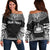 Samoa Polynesian Chief Custom Personalised Women's Off Shoulder Sweater - Black Version Black - Polynesian Pride