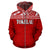 Tokelau Polynesian All Over Zip up Hoodie Red Horizontal - Polynesian Pride