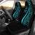 Marshall Islands Car Seat Covers - Turquoise Polynesian Tentacle Tribal Pattern Crest Universal Fit Turquoise - Polynesian Pride