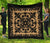 Hawaii Premium Quilt Royal Pattern - Black And Gold Black - Polynesian Pride