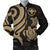 Polynesian Hawaii Men Bomber Jacket - Gold Tentacle Turtle Gold - Polynesian Pride