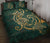 Hawaii Triple Marble Turtle Polynesian Hibiscus Quilt Bed Set - AH - Benjamin Style - Green Green - Polynesian Pride