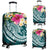 Kosrae Polynesian Luggage Covers - Summer Plumeria (Turquoise) - Polynesian Pride