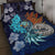 American Samoa Polynesian Quilt Bed Set - Blue Polynesian Eagle Blue - Polynesian Pride