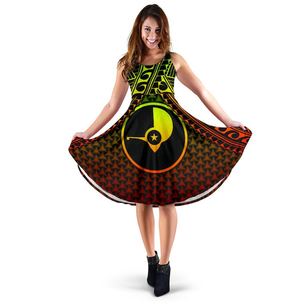 Polynesian Yap Women's Dress - Reggae Vintage Polynesian Patterns Women Reggae - Polynesian Pride