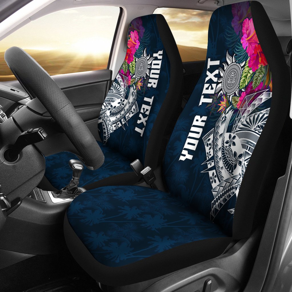 Polynesian Custom Personalised Car Seat Covers - Summer Vibes Universal Fit Blue - Polynesian Pride