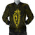 Hawaii Kakau Makau Fish Hook Kanaka Map Men's Bomber Jacket Polynesian - Yellow Yellow - Polynesian Pride