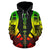 Yap All Over Custom Zip up Hoodie Reggae Tattoo Style - Polynesian Pride