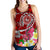 Tahiti Custom Personalised Women's Racerback Tank - Turtle Plumeria (Red) - Polynesian Pride