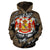 Polynesian Kanaka Maoli Royal Coat of Arms Hawaii Hoodie Gold - Polynesian Pride