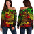 Vanuatu Polynesian Women's Off Shoulder Sweater - Reggae Shark Polynesian Tattoo Art - Polynesian Pride