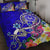 Tahiti Quilt Bed Set - Turtle Plumeria (Blue) Blue - Polynesian Pride