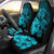 Hawaiian Map Turtle Hibiscus Turquoise Vintage Polynesian Car Seat Covers - Polynesian Pride