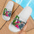 Palau Custom Personalised Slide Sandals White - Turtle Plumeria Banana Leaf Crest - Polynesian Pride