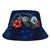 Federated States Of Micronesia Polynesian Bucket Hat - Blue Turtle Hibiscus - Polynesian Pride