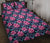 Tropical Flowers With Hummingbirds Palm Leaves Quilt Bed Set - Polynesian Pride