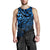 Tonga Polynesian Tank Top (Men) - Blue Turtle Flowing - Polynesian Pride