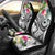 Papua New Guinea Polynesian Car Seat Covers - Summer Plumeria (White) Universal Fit White - Polynesian Pride