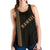 Hawaii Kakau Polynesian Turtle Map Women's Racerback Tank - Gold - Ohana Style - Polynesian Pride