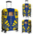 Tokelau Luggage Cover - Polynesian Tattoo Flag Blue-Yellow - Polynesian Pride