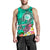 Hawaii Polynesian Men's Tank Top - Hawaii Seal With Turtle Plumeria (Turquoise) - Polynesian Pride