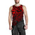 Tonga Polynesian Tank Top (Men) - Red Turtle Flowing - Polynesian Pride