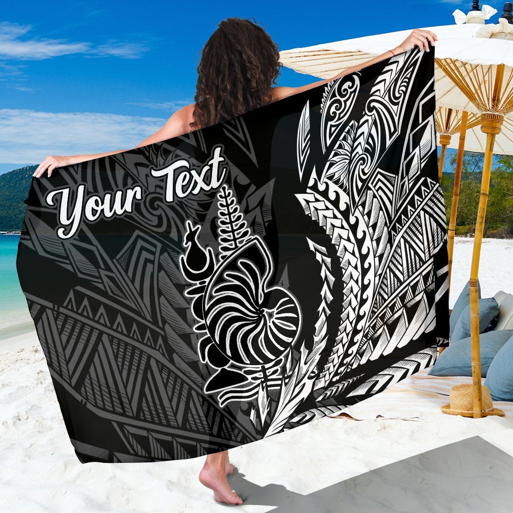 New Caledonia Sarong - Custom Personalised Wings Style Sarong - New Caledonia One Size Black - Polynesian Pride