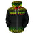 New Caledonia Polynesian All Over Custom Zip up Hoodie Reggae Fog Style - Polynesian Pride