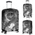 Yap Luggage Covers - Humpback Whale with Tropical Flowers (White) - Polynesian Pride