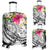 Fiji Polynesian Luggage Covers - Summer Plumeria (White) - Polynesian Pride