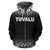 Tuvalu Polynesian Zip up Hoodie Fog Black - Polynesian Pride