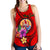 Tahiti Polynesian Custom Personalised Women's Racerback Tank - Floral With Seal Red - Polynesian Pride