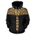 Chuuk All Over Zip up Hoodie Gold Neck Style - Polynesian Pride