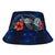 Northern Mariana Islands Polynesian Bucket Hat - Blue Turtle Hibiscus - Polynesian Pride