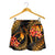 Yap Micronesian Women Shorts - Gold Plumeria - Polynesian Pride