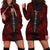 Kiribati Hoodie Dress - Polynesian Tattoo Red Red - Polynesian Pride