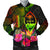 Guam Polynesian Men's Bomber Jacket - Hibiscus and Banana Leaves Reggae - Polynesian Pride