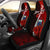 Samoa Polynesian Custom Personalised Car Seat Covers - Coat Of Arm With Hibiscus Universal Fit Red - Polynesian Pride